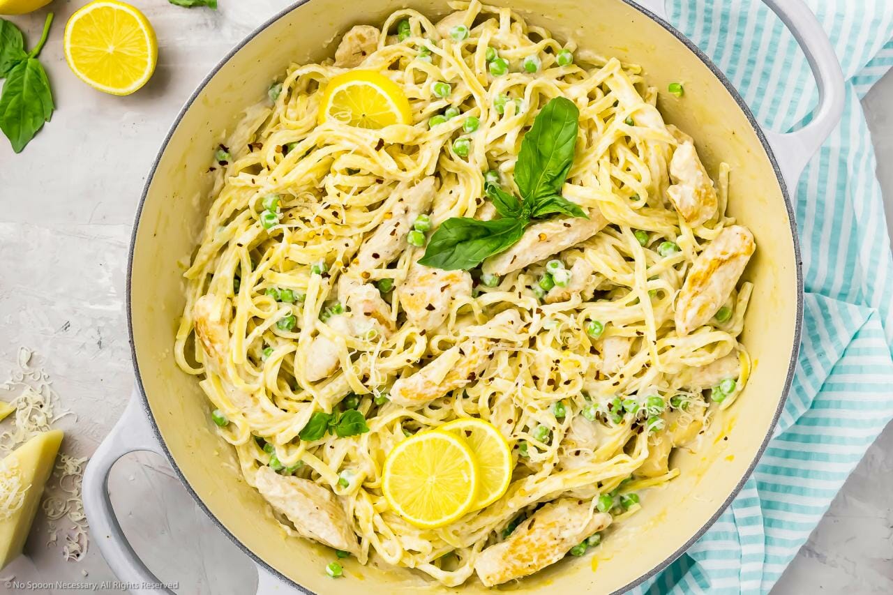 Creamy Lemon Chicken Pasta (One Pot!) - No Spoon Necessary