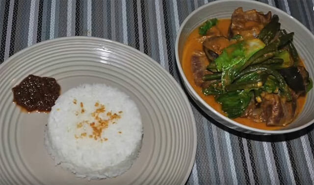 Kare Kare with Bagoong and White Rice