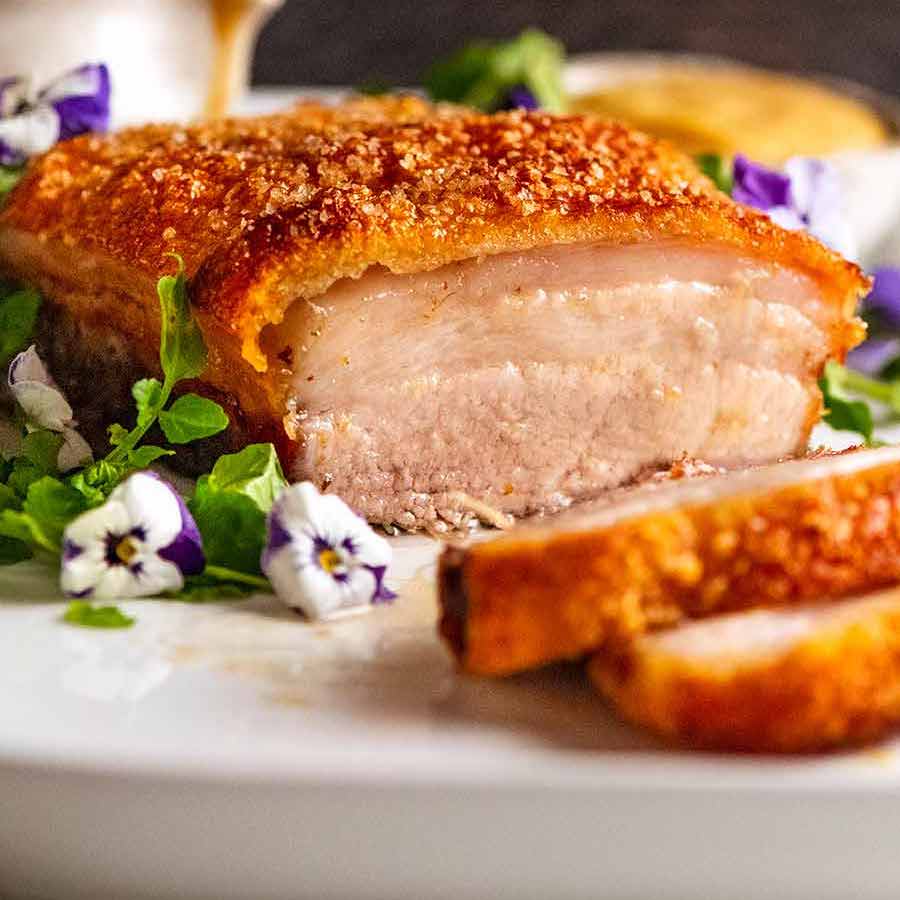 Slow-Roasted Crispy Pork Belly | RecipeTin Eats