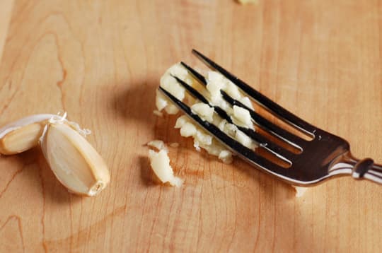 Quick and Easy Shortcut: Mince Garlic with a Fork | The Kitchn